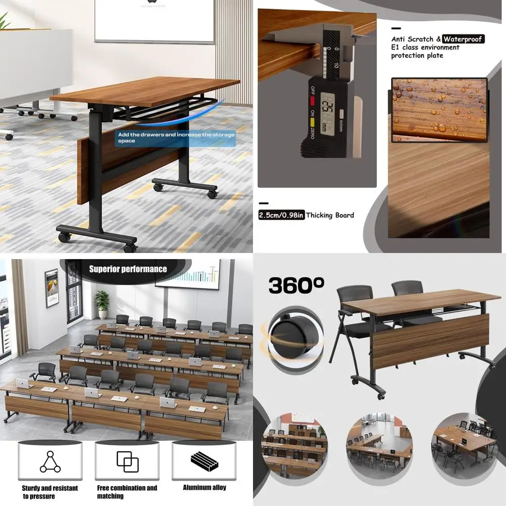 Silent Wheel Mobile Meeting Table, Large Conference Room Furniture, 4-Pack 47.2 x 23.6 x 29.5
Silent Wheel Mobile Meeting Table, Large Conference Room Furniture, 4-Pack 47.2 x 23.6 x 29.5