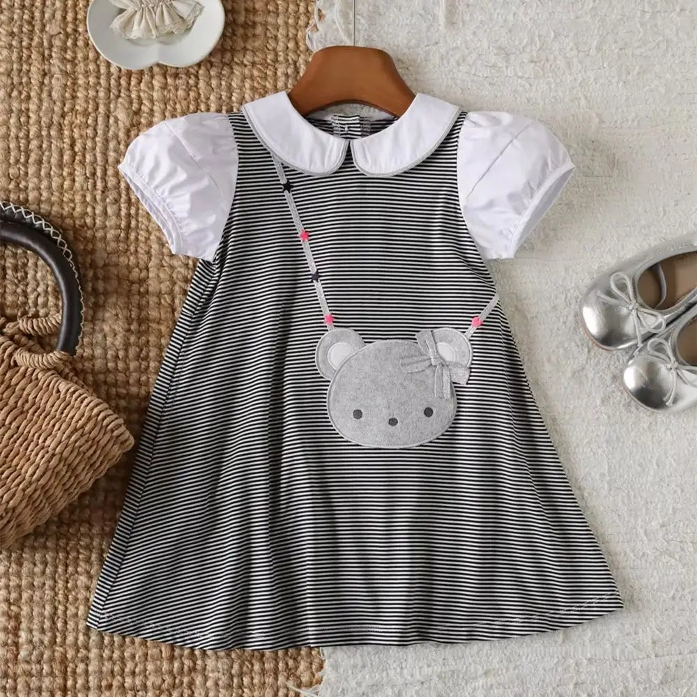 summer dresses kids clothes girls Fake two-piece stitching dress Cartoon print student style sweet girls' dress
summer dresses kids clothes girls Fake two-piece stitching dress Cartoon print student style sweet girls' dress