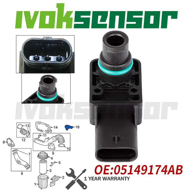 New Car 05149174AB 0261230227 Intake Air Manifold For Chrysler Dodge Ram Intake Air Manifold Absolute Pressure Sensor
New Car 05149174AB 0261230227 Intake Air Manifold For Chrysler Dodge Ram Intake Air Manifold Absolute Pressure Sensor