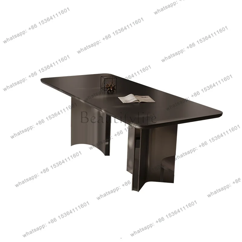 Living room household dining table modern simple rectangular Italian light luxury rock slab small apartment dining table
Living room household dining table modern simple rectangular Italian light luxury rock slab small apartment dining table
