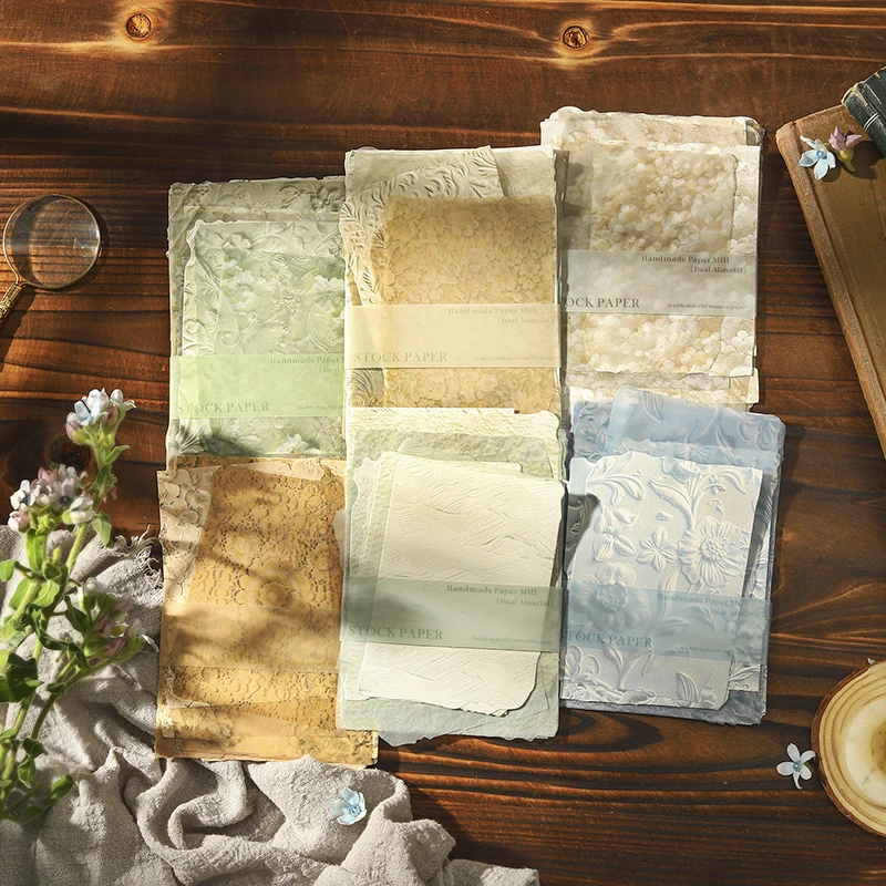 Handmade Paper Mill Series Vintage Texture Material Paper Creative DIY Junk Journal Collage Scrapbooking Stationery
Handmade Paper Mill Series Vintage Texture Material Paper Creative DIY Junk Journal Collage Scrapbooking Stationery
