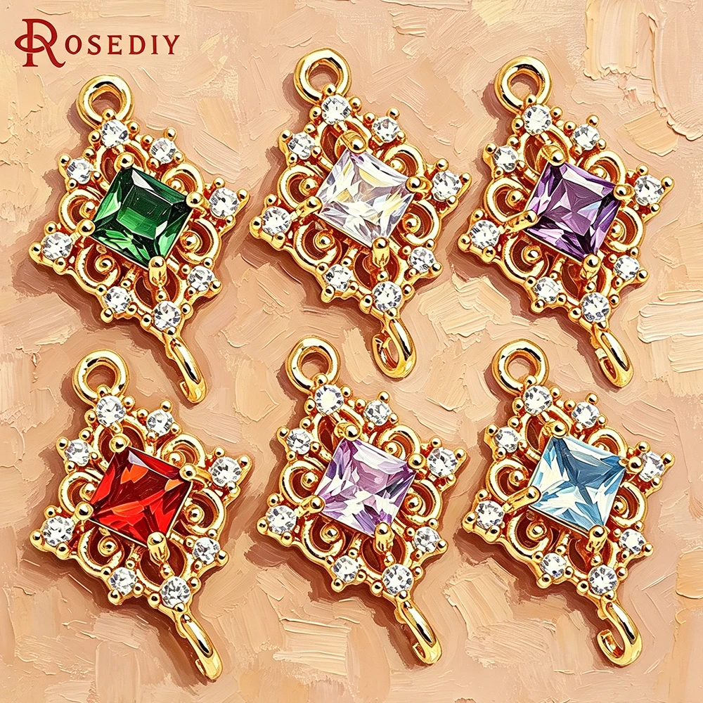 10PCS 11x17MM 18K Gold Color Brass and Zircon 2 Holes Rhombus Connect Charms Pendants High Quality Jewelry Making Diy Findings
10PCS 11x17MM 18K Gold Color Brass and Zircon 2 Holes Rhombus Connect Charms Pendants High Quality Jewelry Making Diy Findings