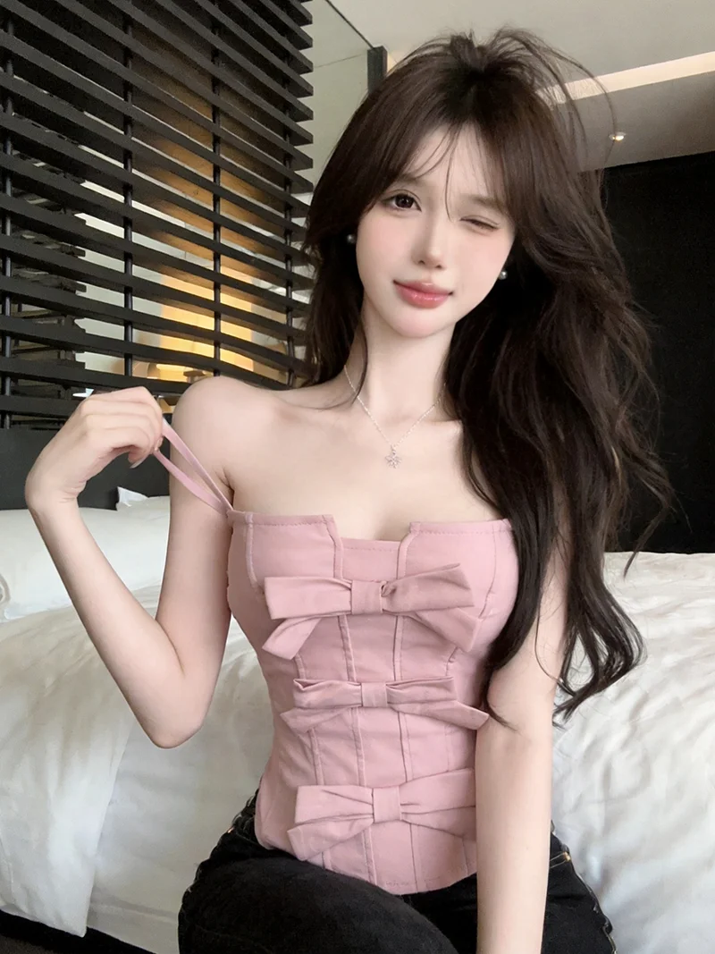 Sweet Spicy Knot Fishbone Tube Top Vest Women Pure Desire Sexy Short No-Sleeve Outerwear Summer Small Top
Sweet Spicy Knot Fishbone Tube Top Vest Women Pure Desire Sexy Short No-Sleeve Outerwear Summer Small Top