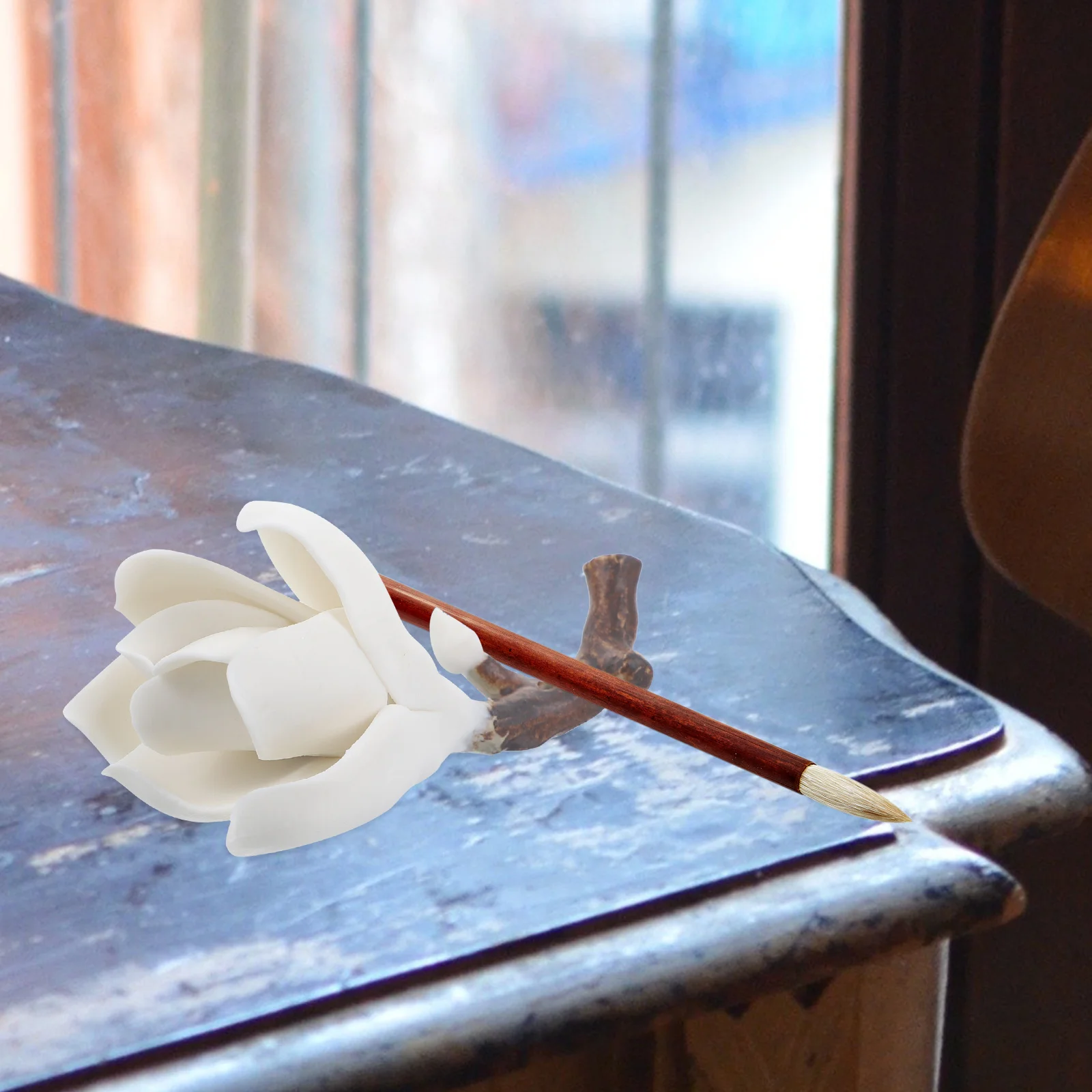 Magnolia Brush Resin Calligraphy Stand Vintage Chinese Style Pen Rack Calligraphy Brush Pen Holder Storage For Ink Pens Brushes
Magnolia Brush Resin Calligraphy Stand Vintage Chinese Style Pen Rack Calligraphy Brush Pen Holder Storage For Ink Pens Brushes