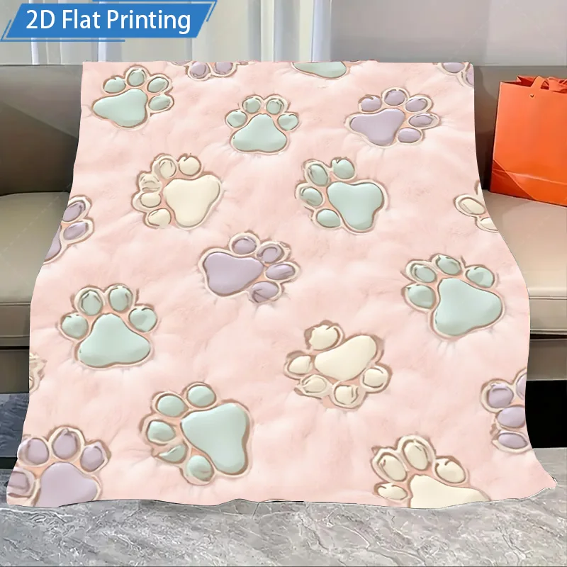 1pc Flannel Blanket Cute Paw Print Fleece Blanket Soft Pink Pet Lover Cozy Throw Bed Sofa Cover
1pc Flannel Blanket Cute Paw Print Fleece Blanket Soft Pink Pet Lover Cozy Throw Bed Sofa Cover