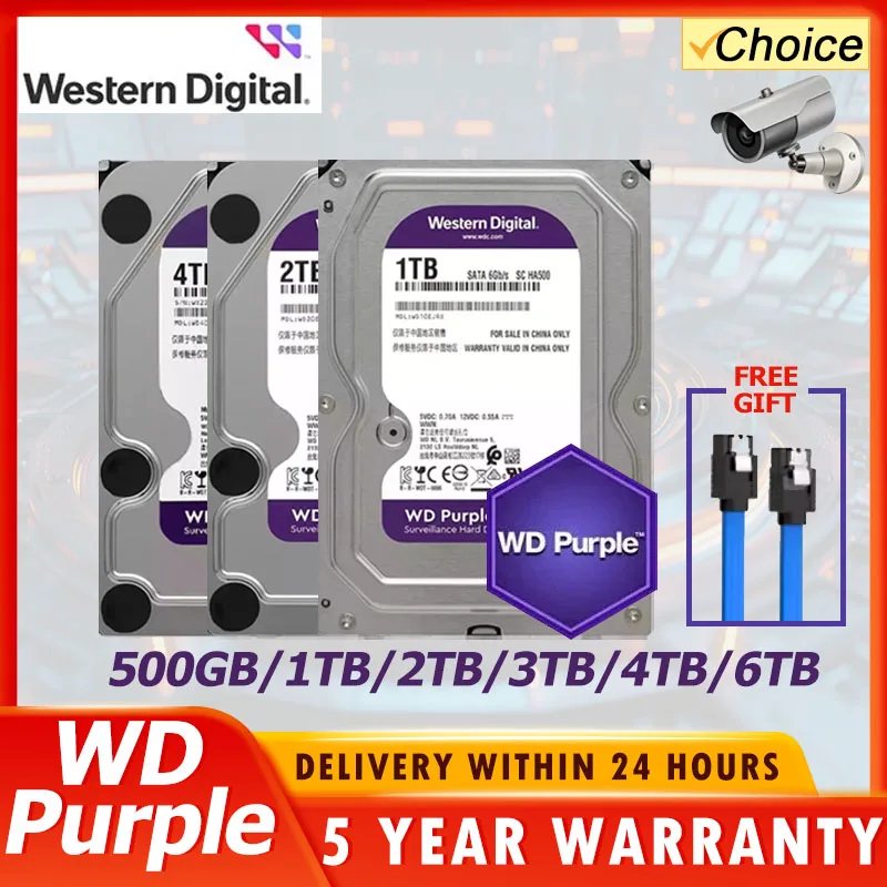 WD Purple 4TB 1TB 2TB 3TB 6TSWillance Внутренний жесткий диск 3,5 "64MCache SATA III 6Gb/s HDD HD Жесткий диск для видеонаблюдения DVR NVR
WD Purple 4TB 1TB 2TB 3TB 6TSWillance Внутренний жесткий диск 3,5 "64MCache SATA III 6Gb/s HDD HD Жесткий диск для видеонаблюдения DVR NVR