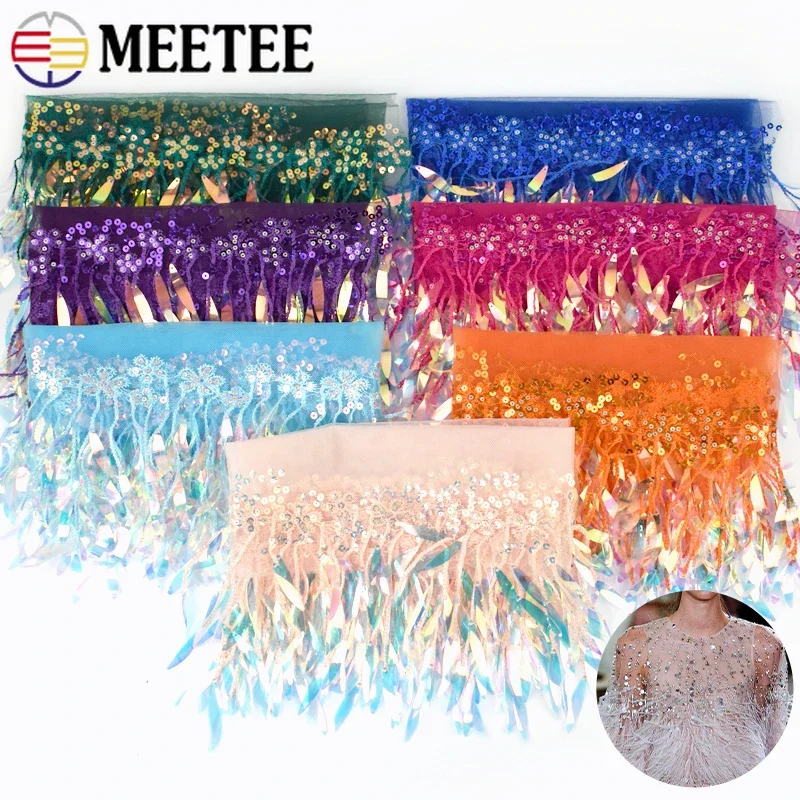 2-10Yards Meetee 15cm Mesh Sequins Tassel Fringe Trim Lace for Wedding Dress Performance Clothing Tassels DIY Sewing Accessories
2-10Yards Meetee 15cm Mesh Sequins Tassel Fringe Trim Lace for Wedding Dress Performance Clothing Tassels DIY Sewing Accessories