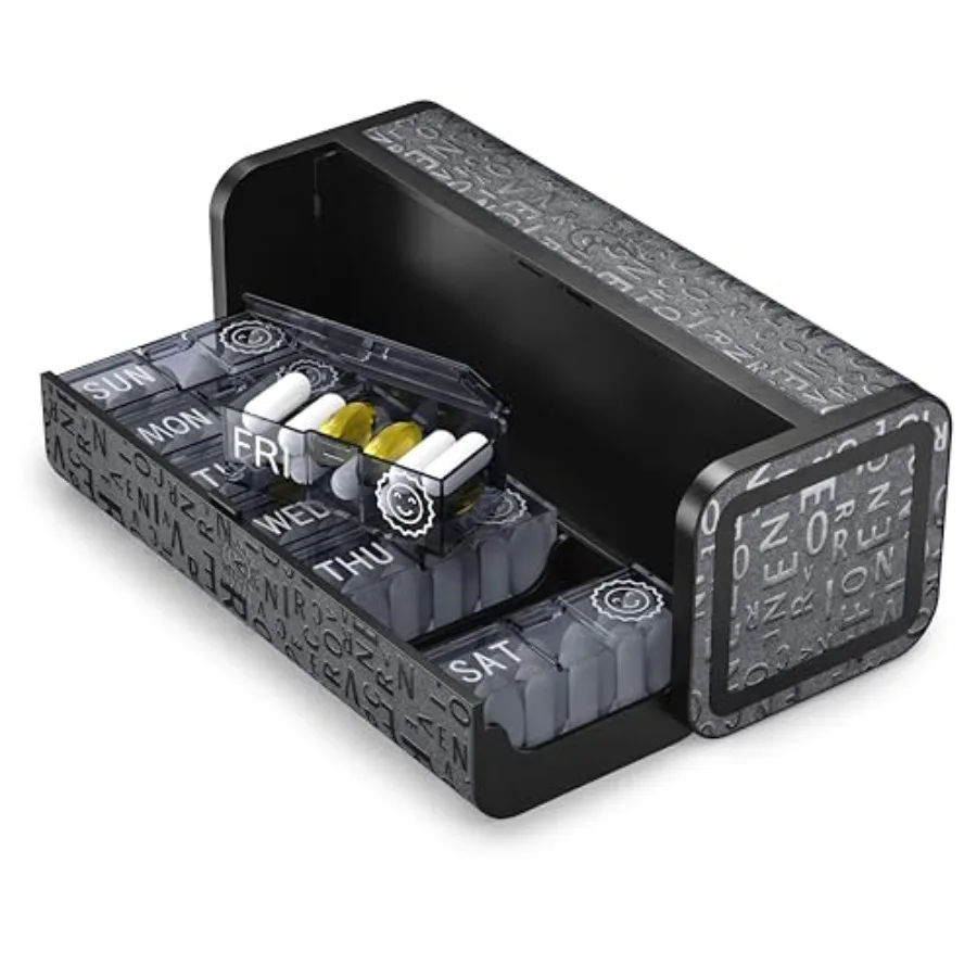 Aesthetic Pill Organizer 7 Day AM PM Discreet 2 Times a Day Weekly Pill Box with Double Protection Shell Large Capacity Portabl
Aesthetic Pill Organizer 7 Day AM PM Discreet 2 Times a Day Weekly Pill Box with Double Protection Shell Large Capacity Portabl