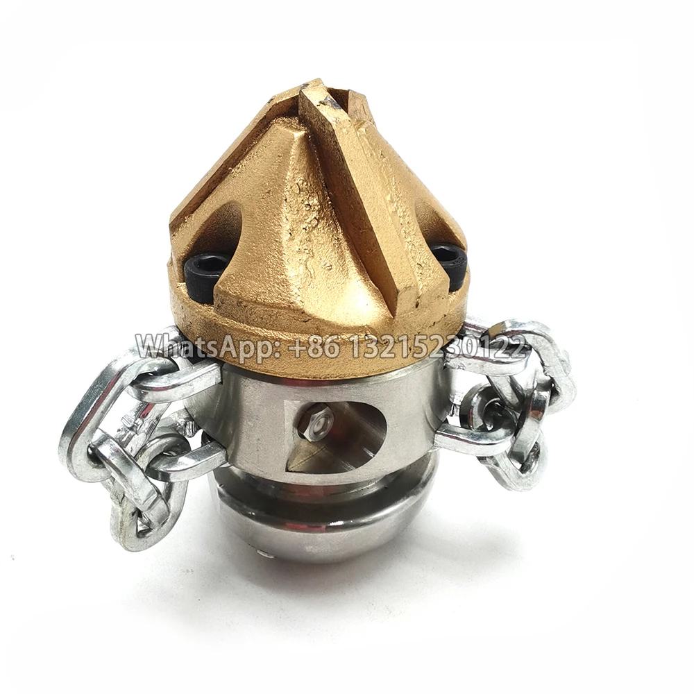 High pressure pipeline dredging cleaning diamond nozzle Rope & Chain Sling Rotating sewer nozzle
High pressure pipeline dredging cleaning diamond nozzle Rope & Chain Sling Rotating sewer nozzle