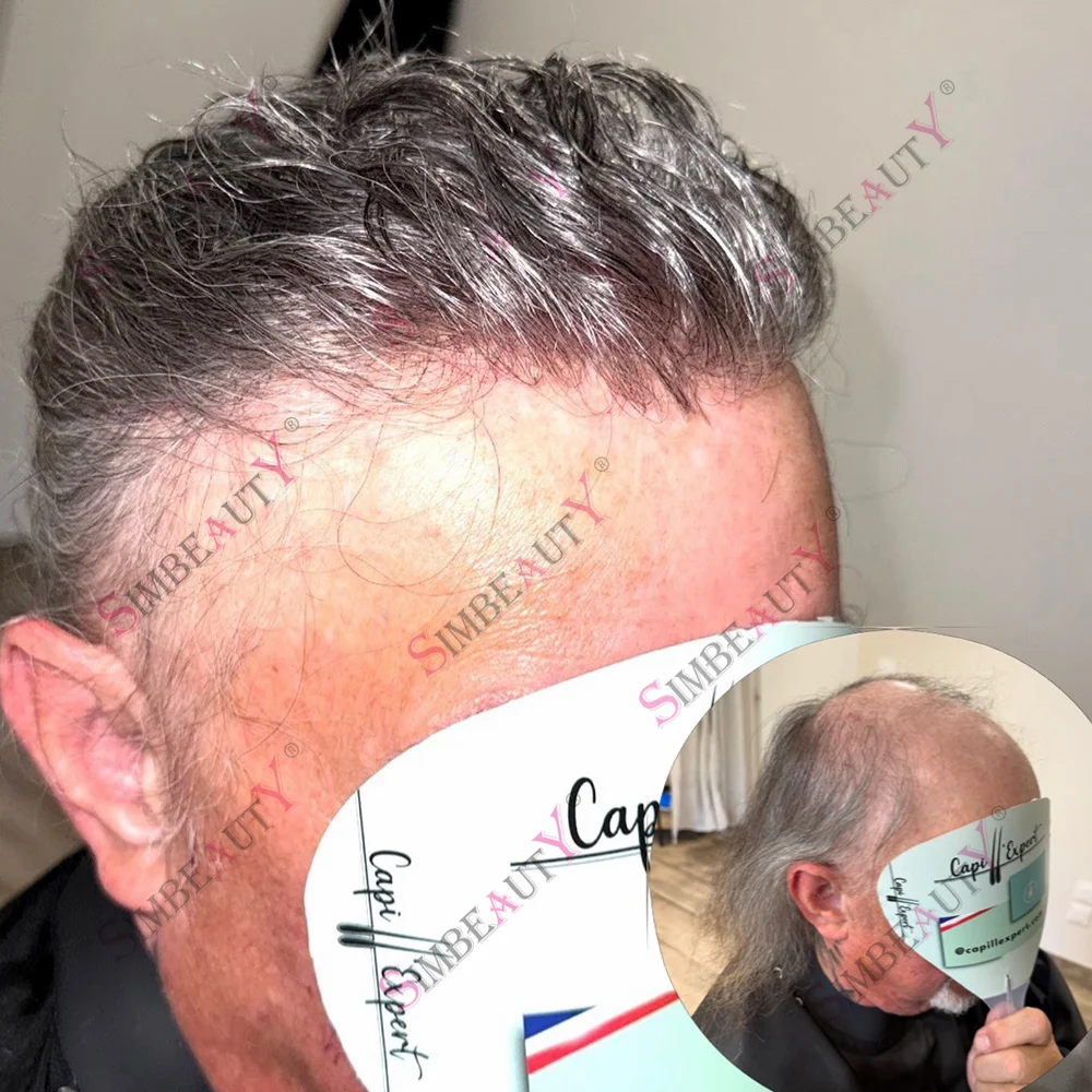 0.02mm Microskin Ultra Thin 80%Density Grey 420# 1B80 Human Hair Undetectable Male Toupee Natural Invisible Hairline Prosthesis
0.02mm Microskin Ultra Thin 80%Density Grey 420# 1B80 Human Hair Undetectable Male Toupee Natural Invisible Hairline Prosthesis