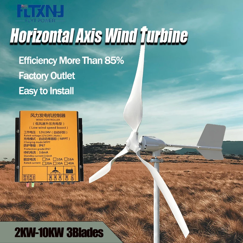 24V 48V 96V WindTurbine Portable Wind Power Generator Kit Horizontal Wind Generators 10000W for Home Use Turbine Generator
24V 48V 96V WindTurbine Portable Wind Power Generator Kit Horizontal Wind Generators 10000W for Home Use Turbine Generator