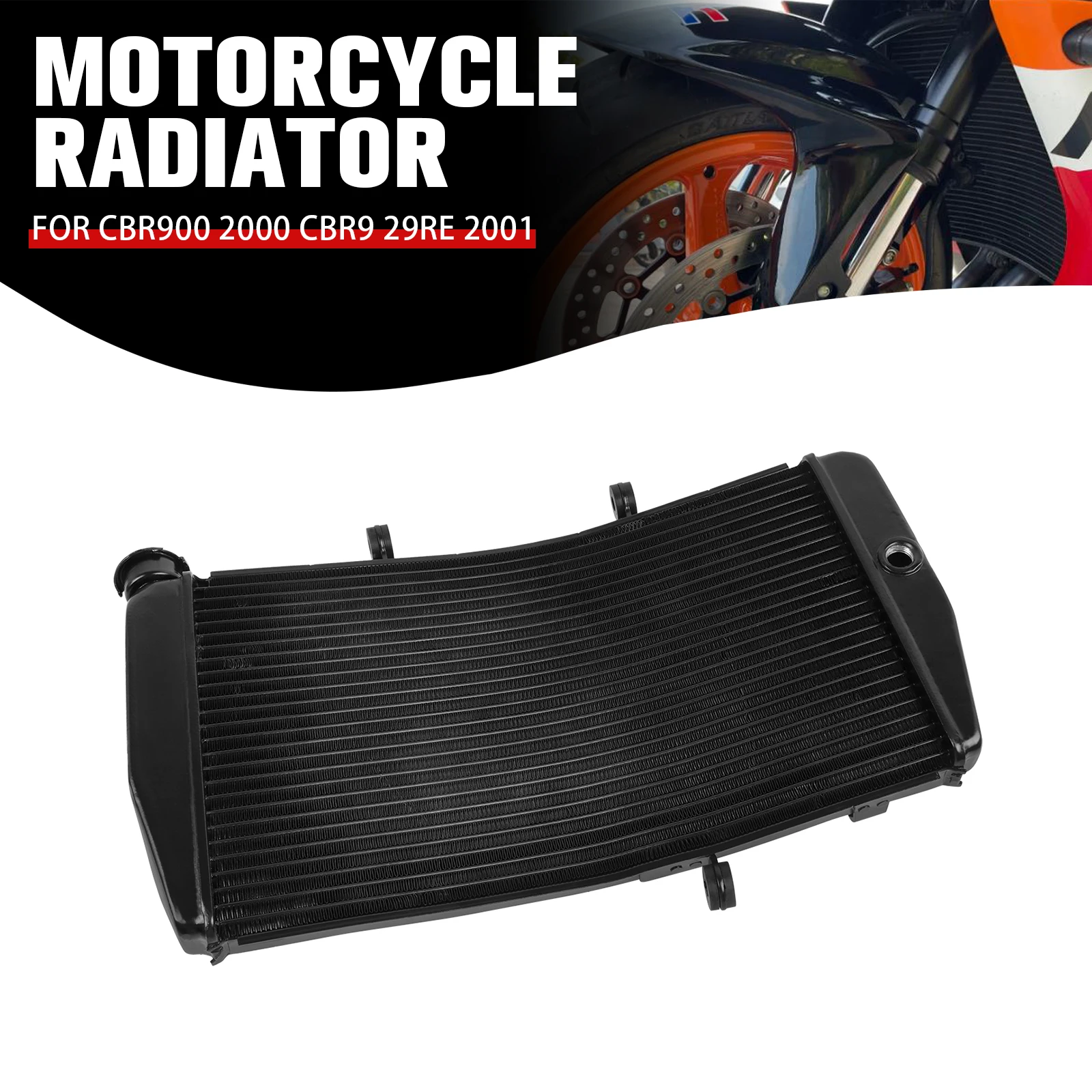 For Honda CBR900 2000 CBR929RE CBR 929 RE CBR929 RE 2001 Motorcycle Aluminium Engine Radiator Cooler Coolant Cooling Water Tank
For Honda CBR900 2000 CBR929RE CBR 929 RE CBR929 RE 2001 Motorcycle Aluminium Engine Radiator Cooler Coolant Cooling Water Tank