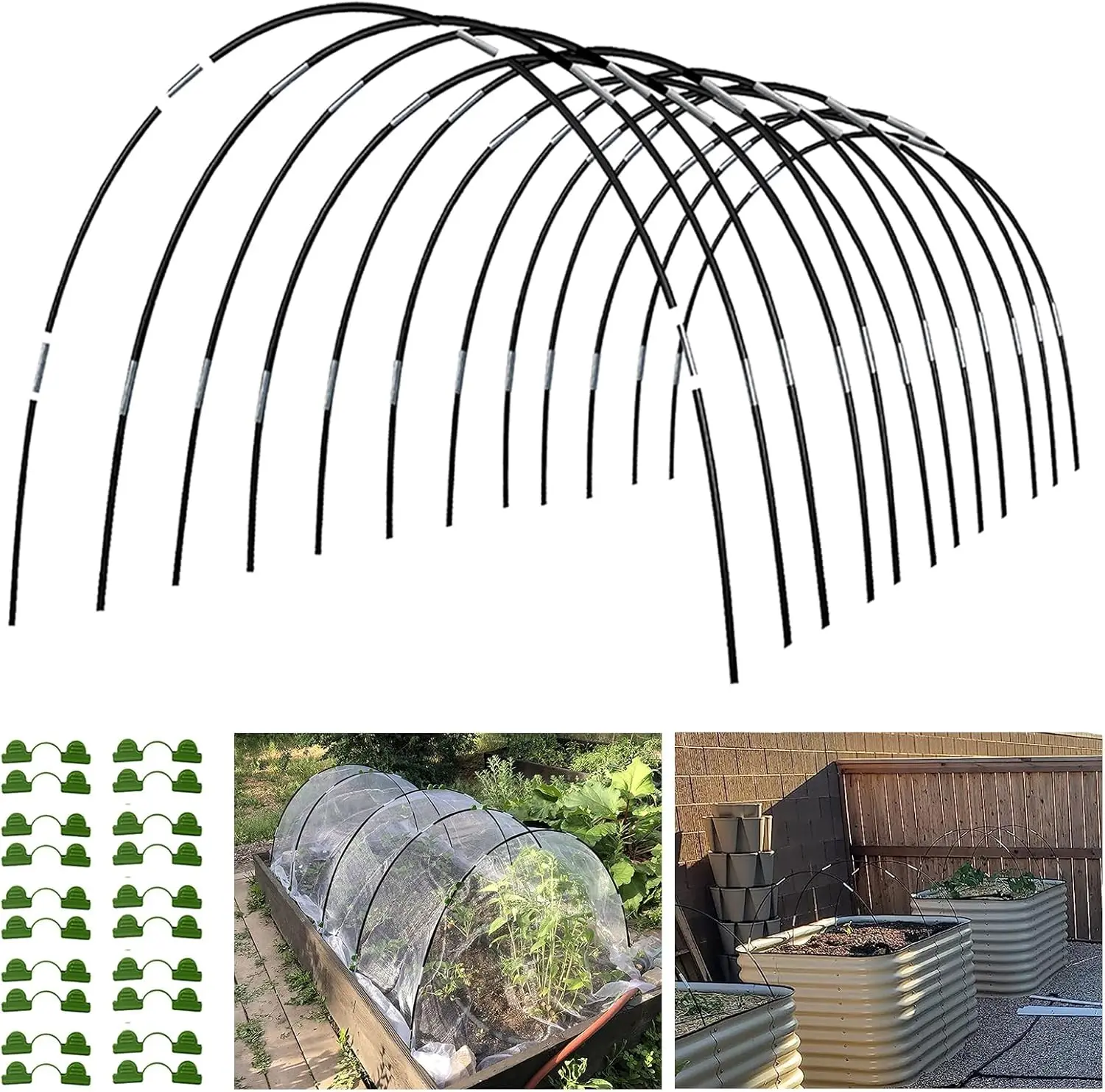 Garden Hoops Grow Tunnel, 12 Sets of 7FT Greenhouse Hoops for Raised Beds, Rust-Proof Fiberglass Frame for Garden Nettin
Garden Hoops Grow Tunnel, 12 Sets of 7FT Greenhouse Hoops for Raised Beds, Rust-Proof Fiberglass Frame for Garden Nettin
