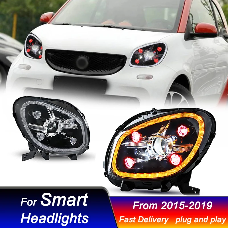 Car Headlights For Mercedes-Benz Smart 2015-2019 diamond full LED Head Lamp Upgrade DRL Dynamic Signal Lamp Front light Assembly
Car Headlights For Mercedes-Benz Smart 2015-2019 diamond full LED Head Lamp Upgrade DRL Dynamic Signal Lamp Front light Assembly