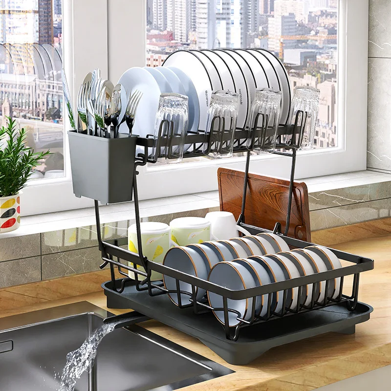 Double Dish Rack Drainer Kitchen Chopsticks Storage Rack Dish Drainer Dish Rack Countertop Dish Drying Rack
Double Dish Rack Drainer Kitchen Chopsticks Storage Rack Dish Drainer Dish Rack Countertop Dish Drying Rack