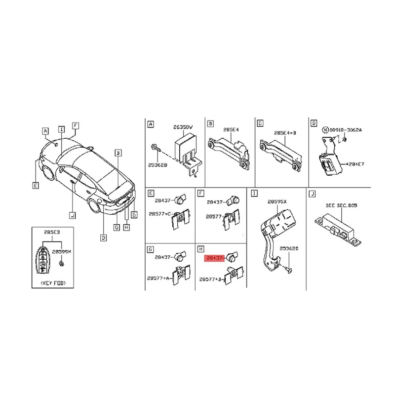 Car Reverse Aid Sensor 28438-6CA4B For Nissan Altima Maxima Murano 2019-2023 4Pcs
Car Reverse Aid Sensor 28438-6CA4B For Nissan Altima Maxima Murano 2019-2023 4Pcs