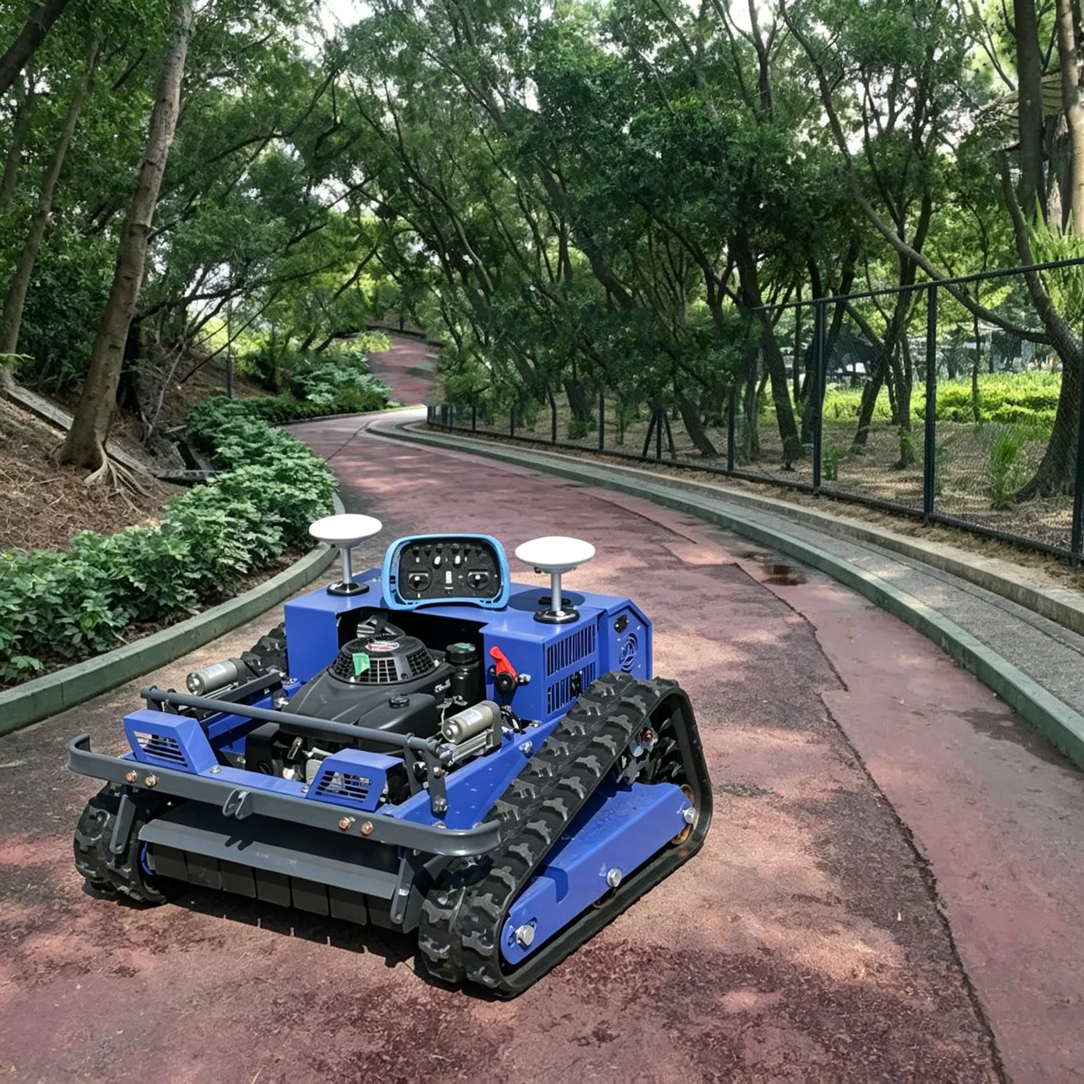 Customized 550mm zero turn autonomous lawn mower tracked robot remote control lawn mower, suitable for forest land
Customized 550mm zero turn autonomous lawn mower tracked robot remote control lawn mower, suitable for forest land