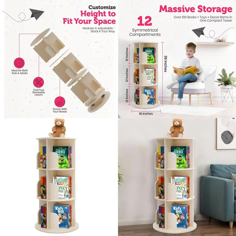 3-х уровневый 360 ° Вращающийся книжный шкаф из соснового дерева, органайзер на 12 кубиков для детей, детских и игровых комнат (натуральный)
3-х уровневый 360 ° Вращающийся книжный шкаф из соснового дерева, органайзер на 12 кубиков для детей, детских и игровых комнат (натуральный)