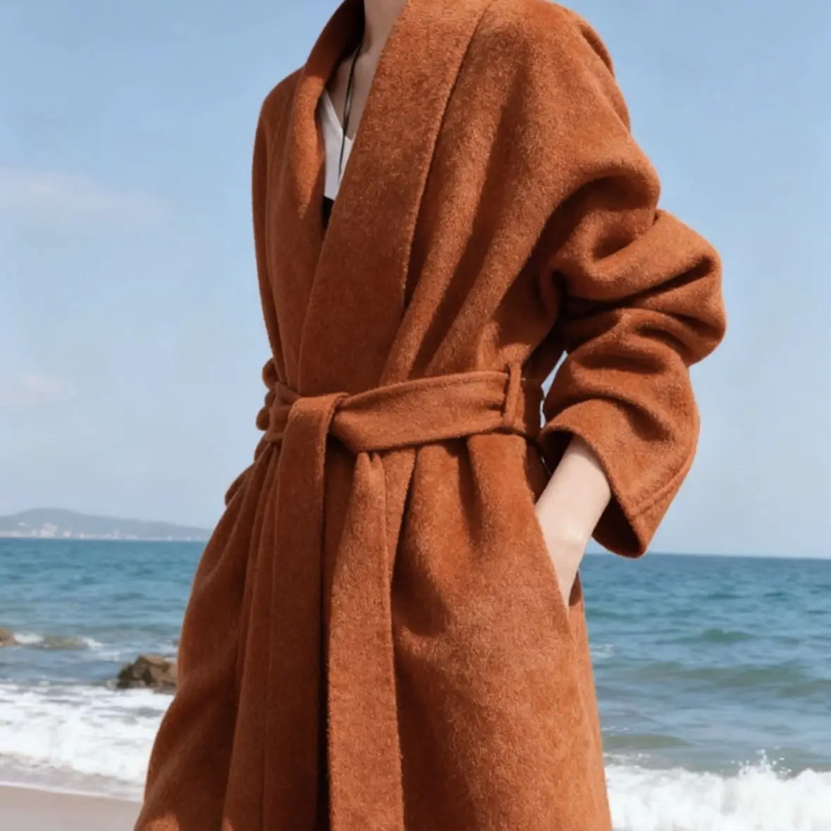 High End Double-Sided Woolen Coat For Women In Autumn And Winter, High-End Slimming And Fashionable Thick Coat
High End Double-Sided Woolen Coat For Women In Autumn And Winter, High-End Slimming And Fashionable Thick Coat