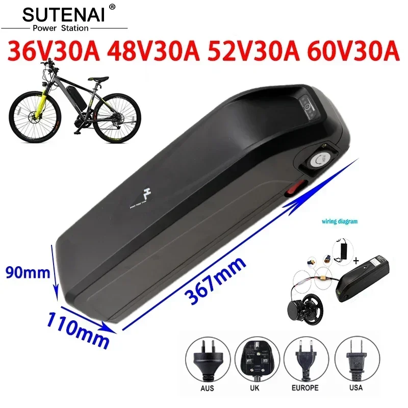 Original 48V Battery 48V 20AH 52V ebike Battery 36V Hailong Max 40A BMS 350W 500W 750W 1000W 1500W 18650 Cell BBS02 BBS03 BBSHD
Original 48V Battery 48V 20AH 52V ebike Battery 36V Hailong Max 40A BMS 350W 500W 750W 1000W 1500W 18650 Cell BBS02 BBS03 BBSHD