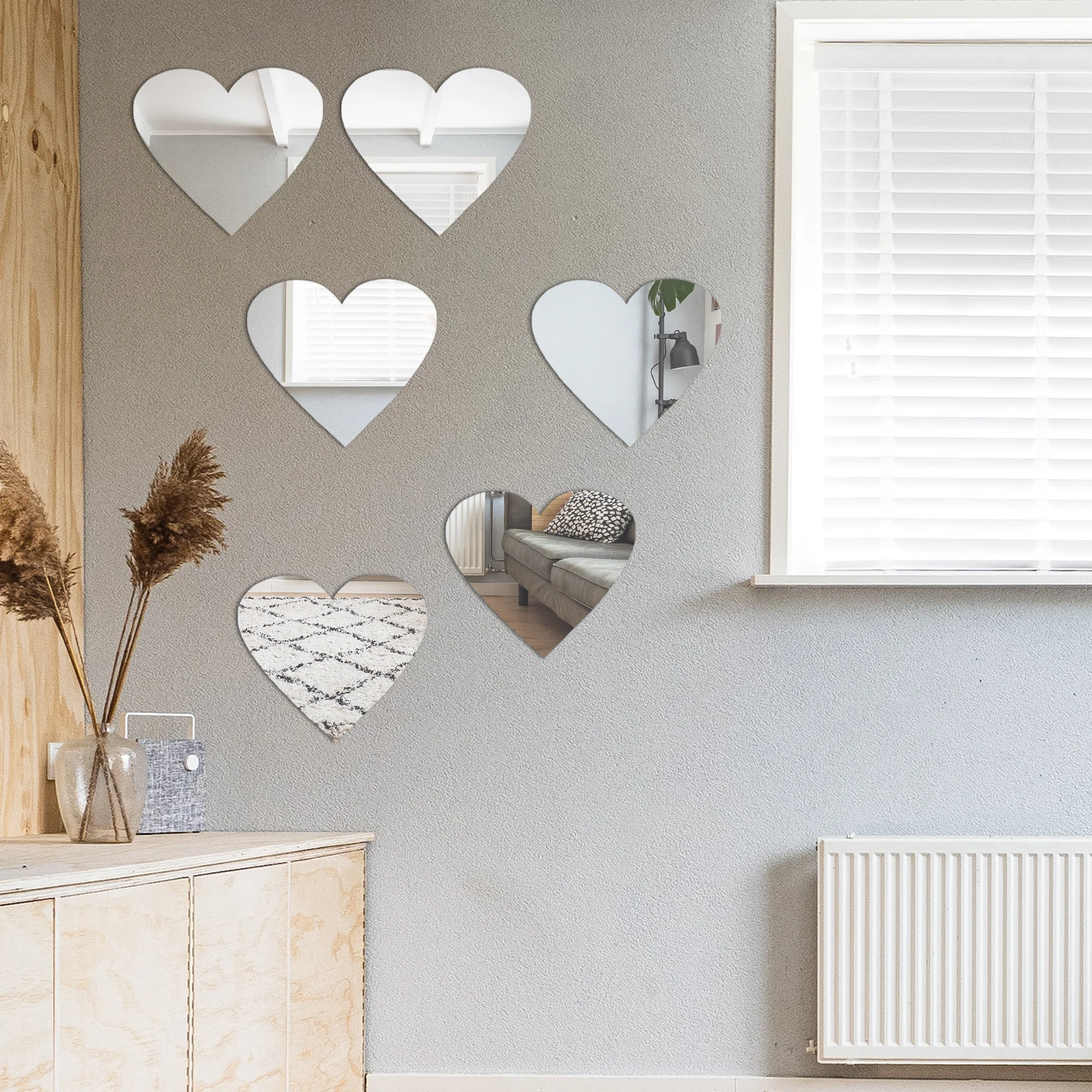 6Pcs Heart Shape Mirror Wall Decals Self Adhesive Wall Stickers Decorative Mirror Stickers for Home Bedroom Heart Sticker
6Pcs Heart Shape Mirror Wall Decals Self Adhesive Wall Stickers Decorative Mirror Stickers for Home Bedroom Heart Sticker