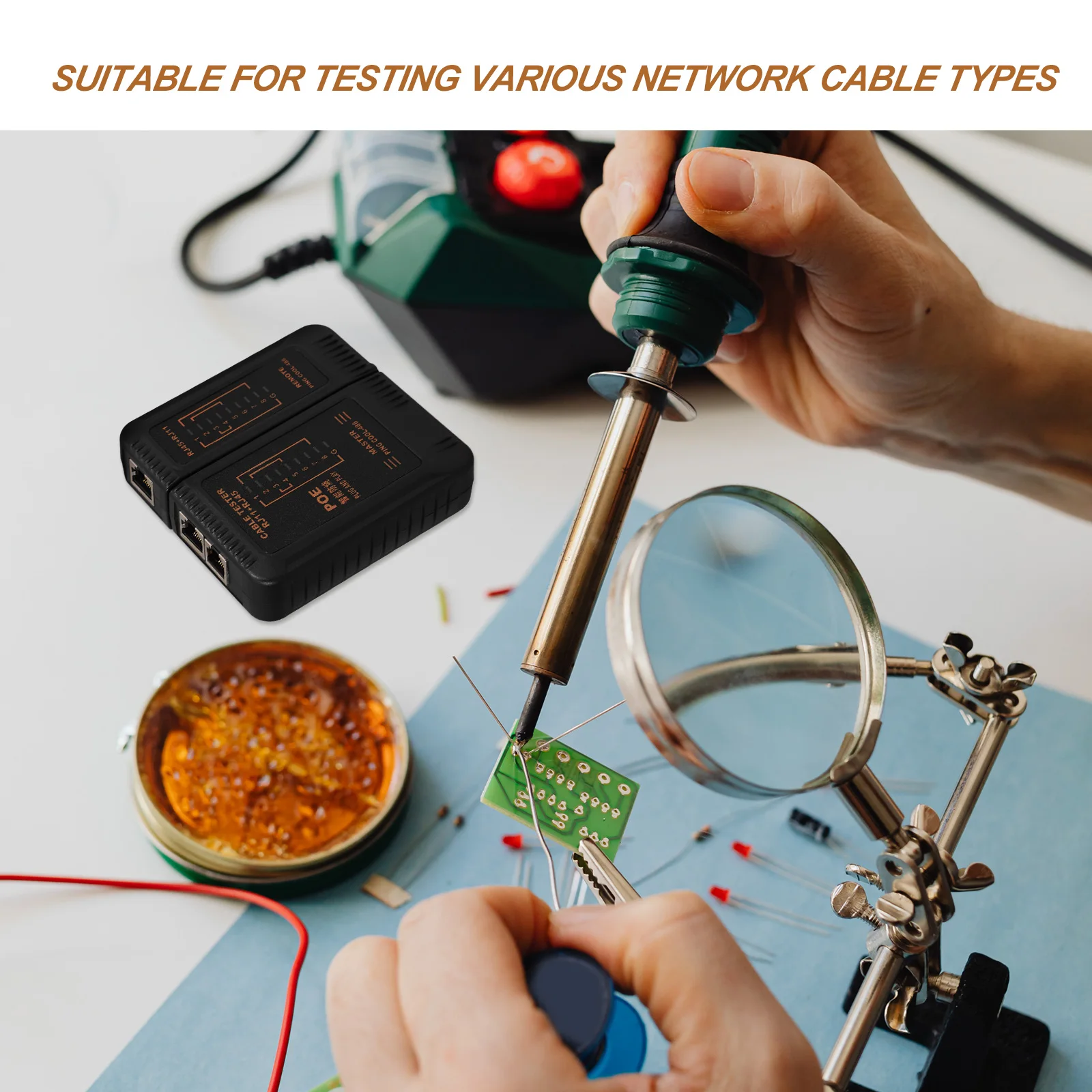 Network Cable Tester Ethernet Wire Test Tool High Precision Portable Multifunctional Continuity Tester For Phone
Network Cable Tester Ethernet Wire Test Tool High Precision Portable Multifunctional Continuity Tester For Phone