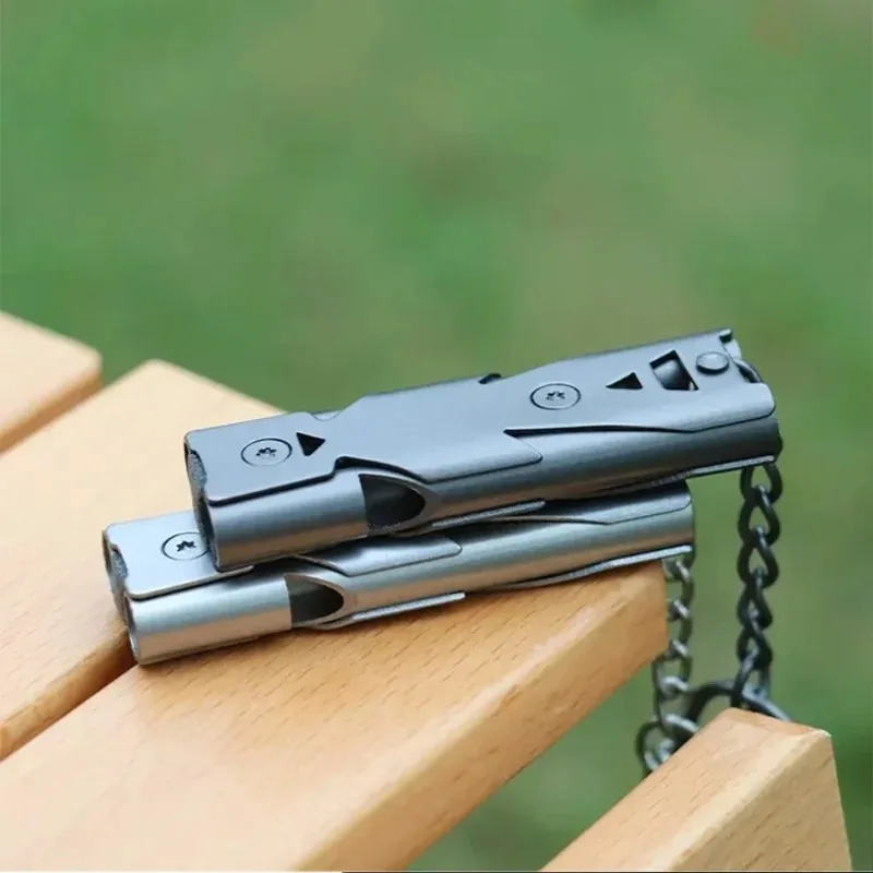150DB Double Tube Metal Survival Whistle High Frequency Emergency Rescue Whistle Portable Outdoor Hiking Travel Safety Tools
150DB Double Tube Metal Survival Whistle High Frequency Emergency Rescue Whistle Portable Outdoor Hiking Travel Safety Tools