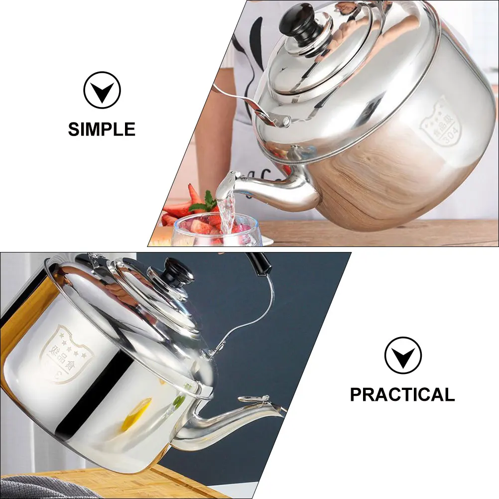 304 Stainless Steel Kettle 7L Large Capacity Pot Silver Anti Scald H Stovetop Water Boiler Household Teakettle
304 Stainless Steel Kettle 7L Large Capacity Pot Silver Anti Scald H Stovetop Water Boiler Household Teakettle