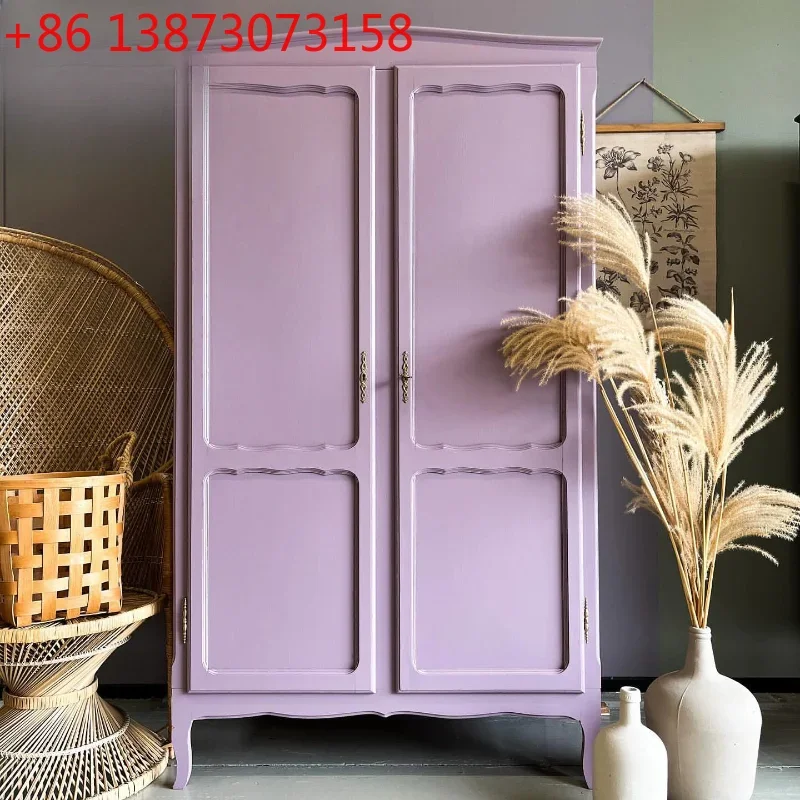 French simple solid wood home bedroom wardrobe American double door storage cabinet high-end furniture
French simple solid wood home bedroom wardrobe American double door storage cabinet high-end furniture