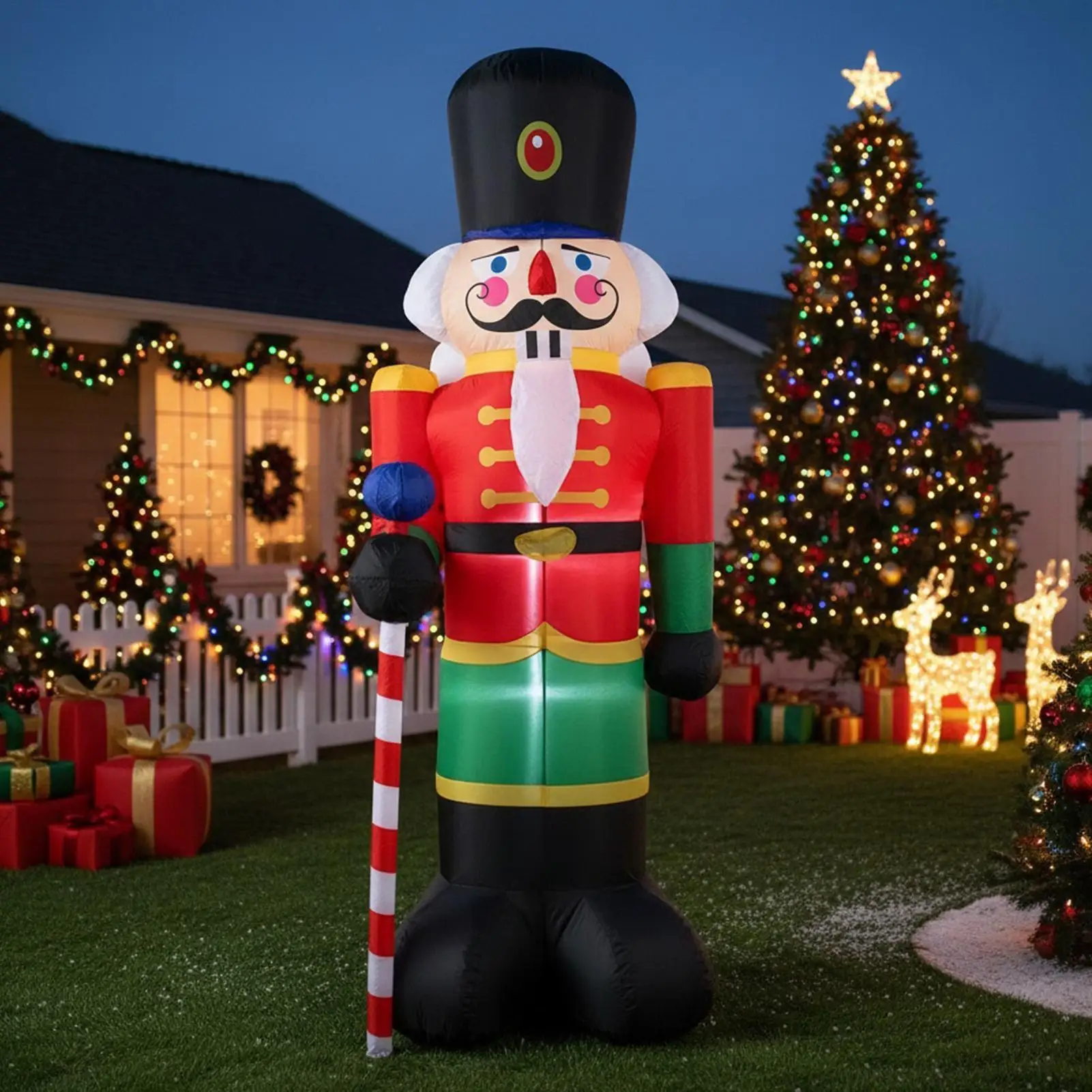 Giant Nutcracker Inflatable 8ft Waterproof LED Lights Decor Christmas Nutcrackers Outdoor For Family Friends Indoor Party
Giant Nutcracker Inflatable 8ft Waterproof LED Lights Decor Christmas Nutcrackers Outdoor For Family Friends Indoor Party