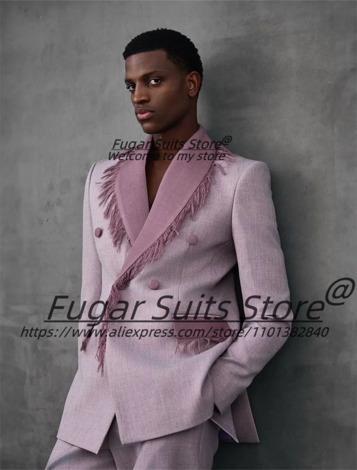 High-end Elegant Men Suits Customized Slim Fit Shawl Lapel Groom Wedding Tuxedos 2 Pieces Sets Male Prom Blazers Costume Homme
High-end Elegant Men Suits Customized Slim Fit Shawl Lapel Groom Wedding Tuxedos 2 Pieces Sets Male Prom Blazers Costume Homme