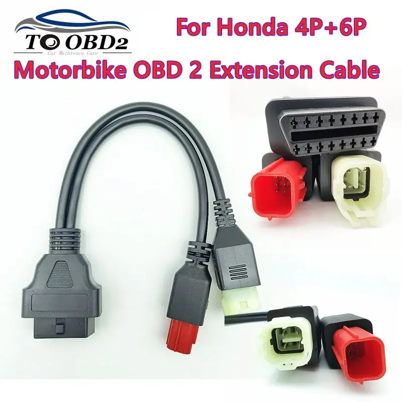 High Quality Motorcycle Diagnostic Cable For Honda 4P+ 6P OBD2 Connector Cable Motorbike Extension Cable OBD2 Connector Cable
High Quality Motorcycle Diagnostic Cable For Honda 4P+ 6P OBD2 Connector Cable Motorbike Extension Cable OBD2 Connector Cable