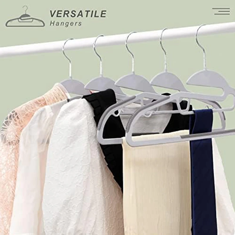 Heavy Duty Plastic Hangers With Non-Slip Design, 360°Swivel Hook Space Saving Organizer For Bedroom Closet Easy To Use Grey
Heavy Duty Plastic Hangers With Non-Slip Design, 360°Swivel Hook Space Saving Organizer For Bedroom Closet Easy To Use Grey
