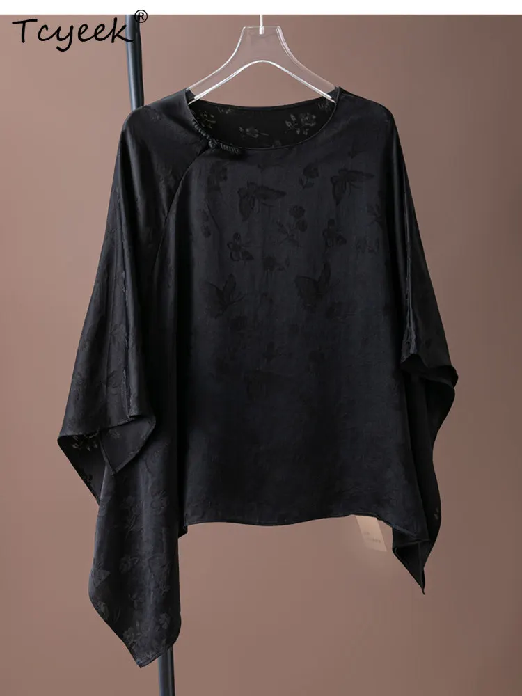 Tcyeek 100% Real Mulberry Silk Blouse Fashion Womens Tops 2026 Elegant T-shirts for Women Summer Clothes Loose Fit Топ Женский
Tcyeek 100% Real Mulberry Silk Blouse Fashion Womens Tops 2026 Elegant T-shirts for Women Summer Clothes Loose Fit Топ Женский