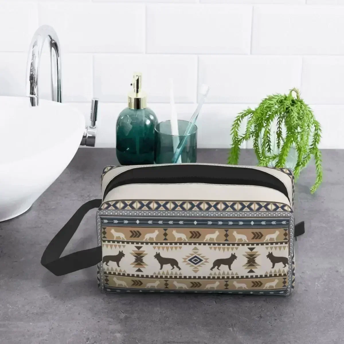Shepherd Toiletry Bag Portable Alsatians Makeup Cosmetic Organizer for Women Beauty Storage Dopp Kit Box
Shepherd Toiletry Bag Portable Alsatians Makeup Cosmetic Organizer for Women Beauty Storage Dopp Kit Box