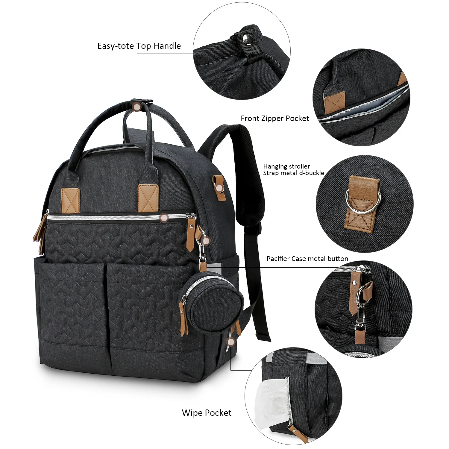 Diaper bag backpack, baby travel multifunctional waterproof diaper bag maternity bag in maternity hospital, baby bag for mom
Diaper bag backpack, baby travel multifunctional waterproof diaper bag maternity bag in maternity hospital, baby bag for mom