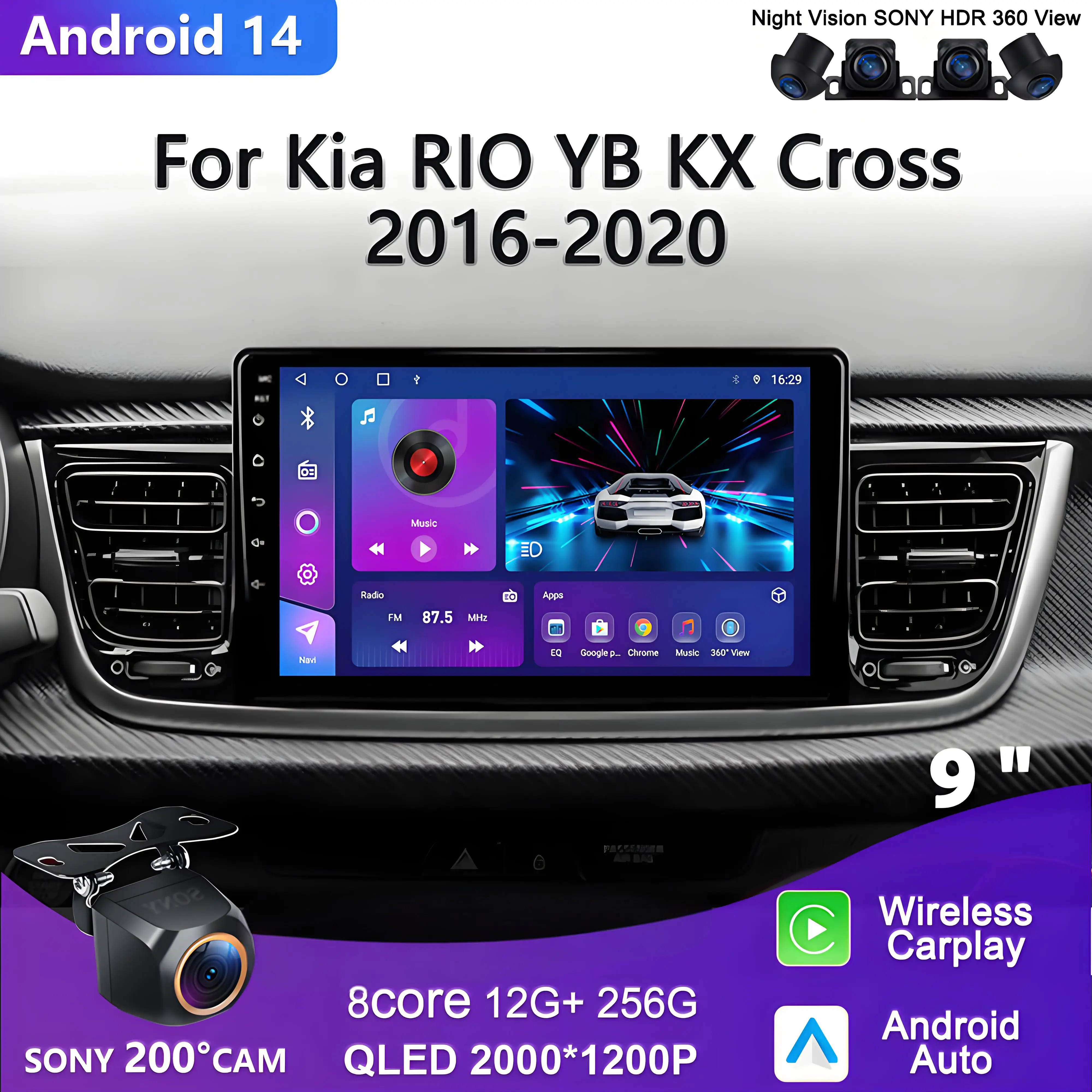 Android 14 Автомобильный радиоприемник Мультимедийный плеер для Kia RIO YB KX Cross 2016-2020 GPS-навигация Стерео головное устройство Carplay без 2Din DVD
Android 14 Автомобильный радиоприемник Мультимедийный плеер для Kia RIO YB KX Cross 2016-2020 GPS-навигация Стерео головное устройство Carplay без 2Din DVD