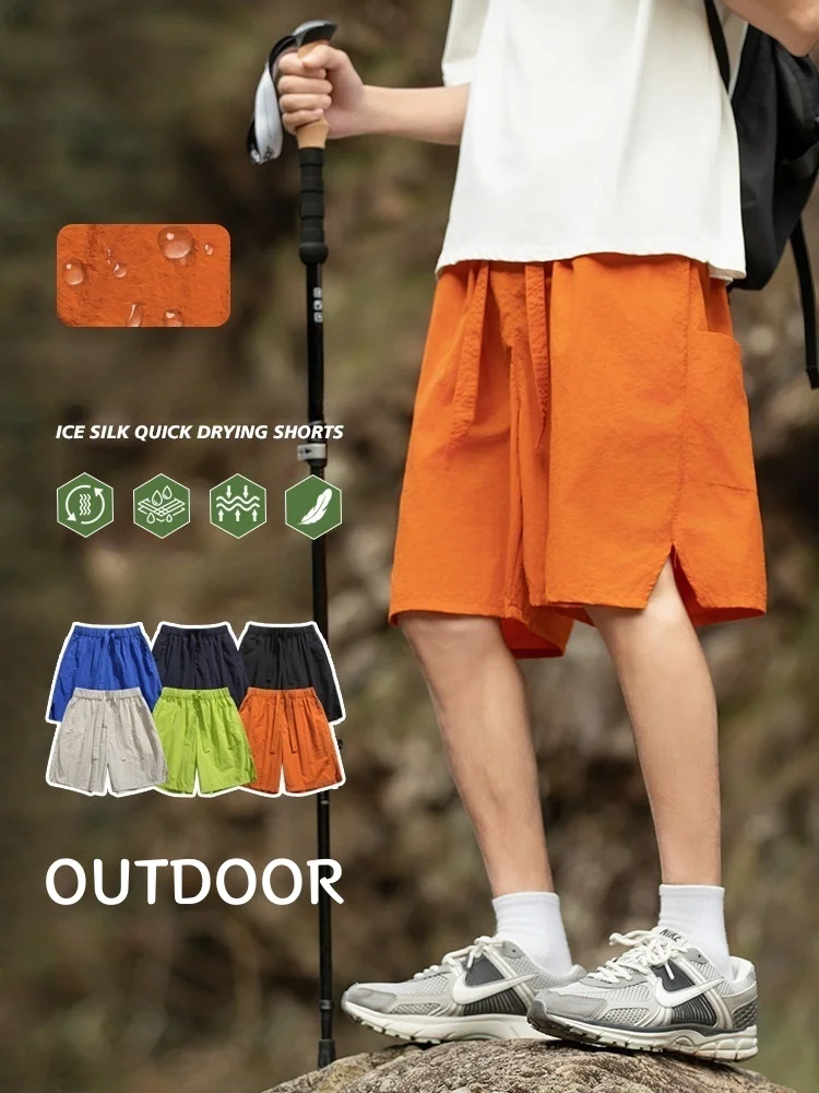 Summer Ice Silk Quick Dry Shorts Men's American Casual Loose Beach Pants Sports College Style Five Pants Outdoor Soft
Summer Ice Silk Quick Dry Shorts Men's American Casual Loose Beach Pants Sports College Style Five Pants Outdoor Soft