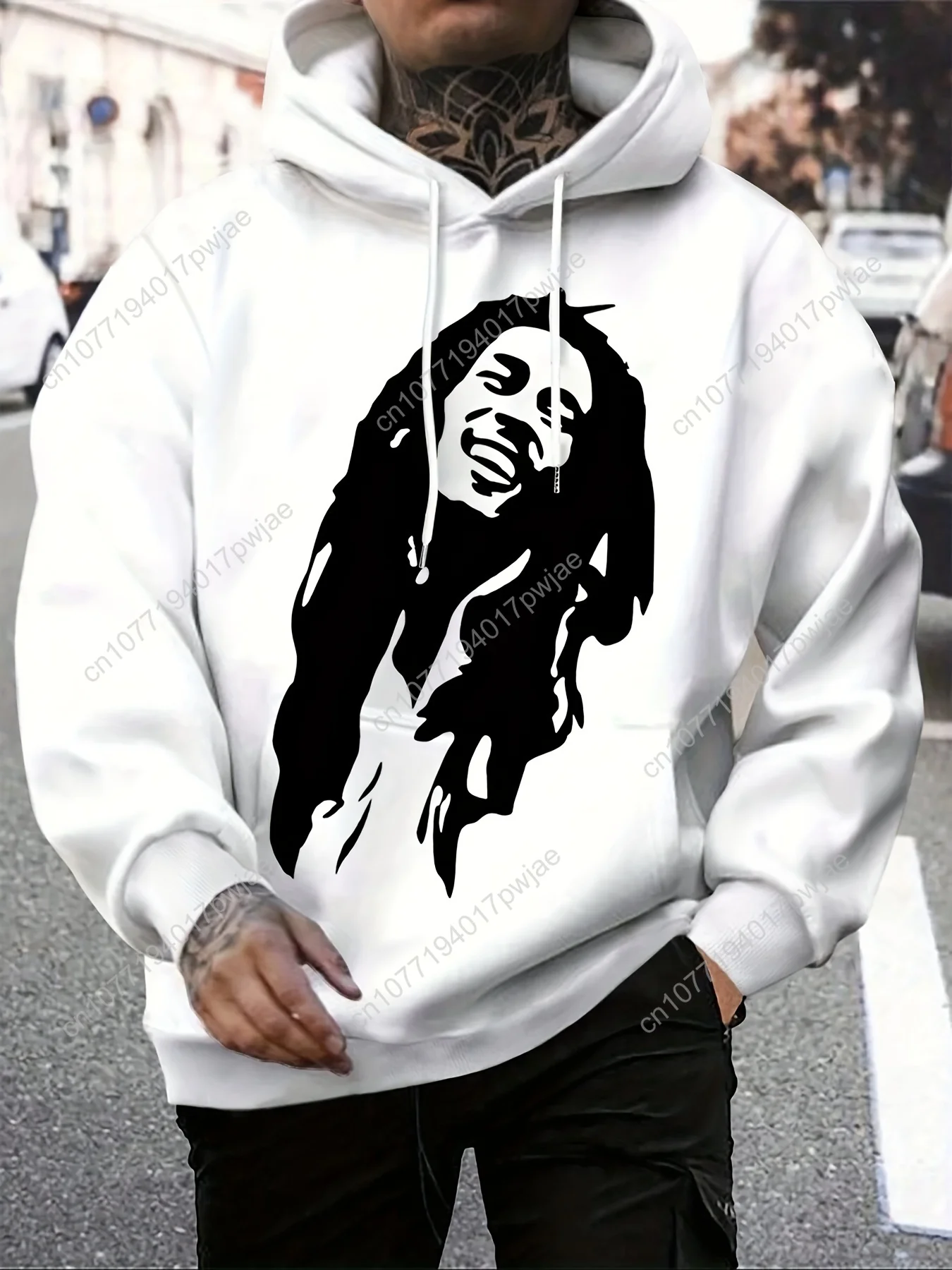 Plus Size Figure Print Men's Casual Hoodie - Trendy Long Sleeve Hooded Sweatshirt with Versatile Design for Autumn and Winter Se
Plus Size Figure Print Men's Casual Hoodie - Trendy Long Sleeve Hooded Sweatshirt with Versatile Design for Autumn and Winter Se