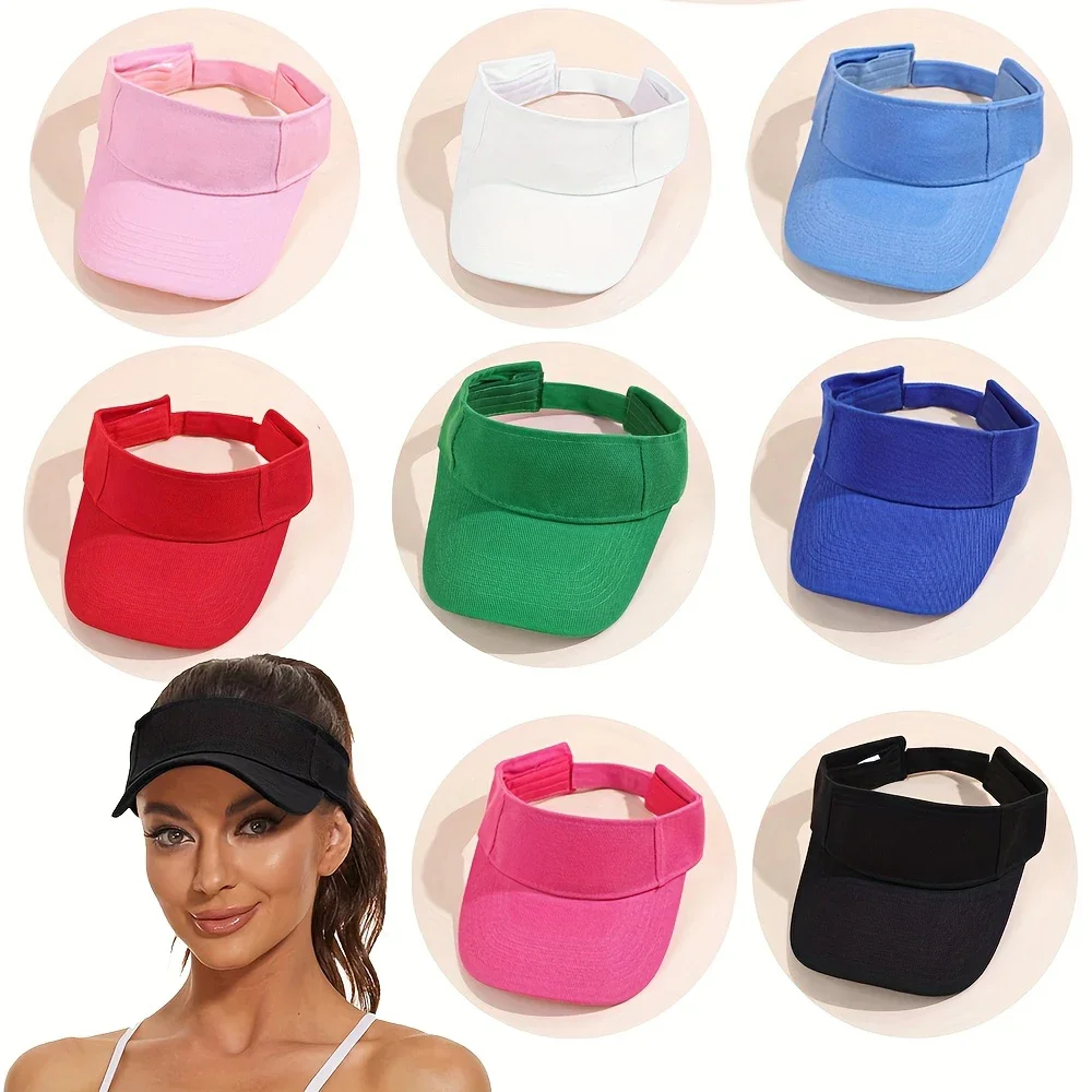 2pcs/1pc Sports Visor Hats Women Men Adjustable Empty Sun Top Hat Visor for Tennis Baseball Golf Athletic Cycling Running
2pcs/1pc Sports Visor Hats Women Men Adjustable Empty Sun Top Hat Visor for Tennis Baseball Golf Athletic Cycling Running