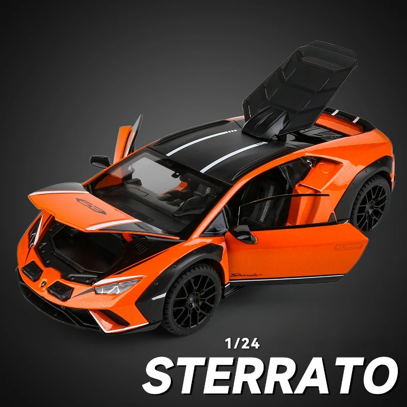 Масштабная модель суперкара Huracan Sterrato 1:24 из сплава, имитация, детская игрушка, со звуком и светом, украшение, праздничный подарок
Масштабная модель суперкара Huracan Sterrato 1:24 из сплава, имитация, детская игрушка, со звуком и светом, украшение, праздничный подарок