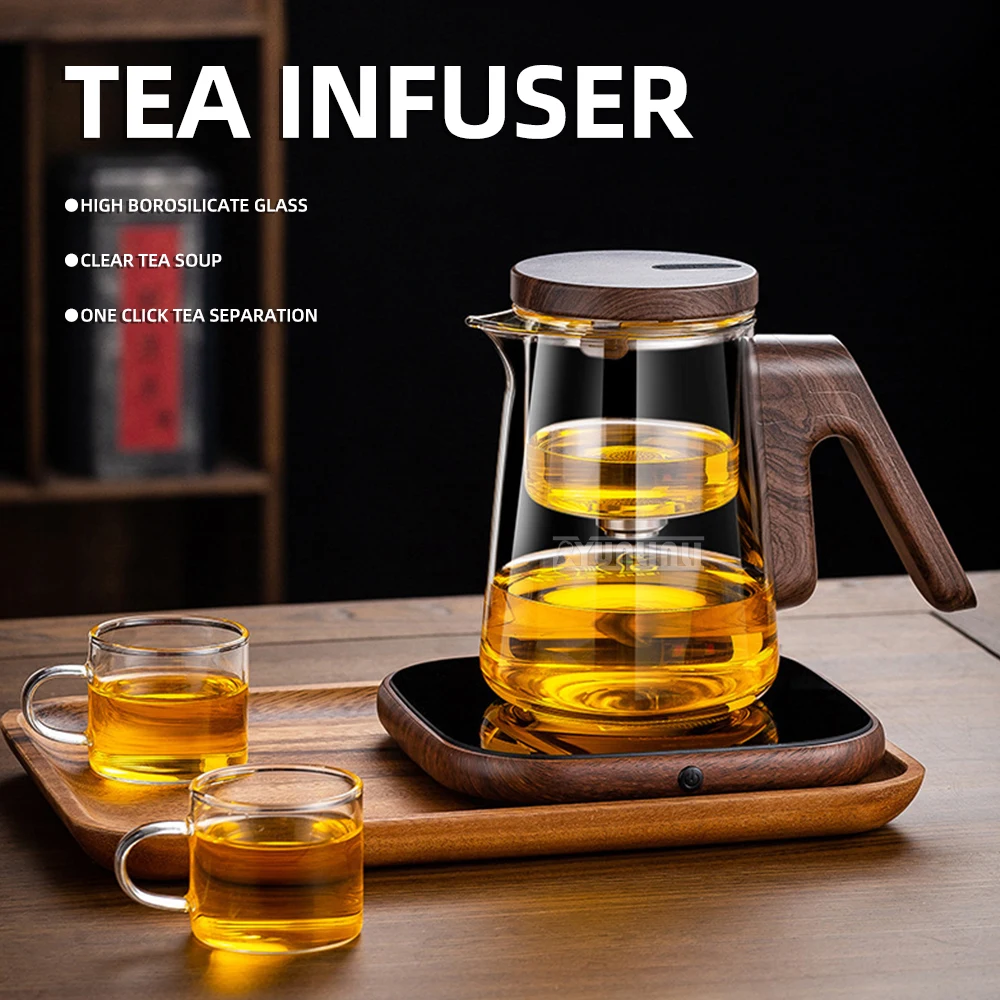 Automatic Magnetic Gravity Teapot, All Glass with One-Touch Tea/Water Separation
Automatic Magnetic Gravity Teapot, All Glass with One-Touch Tea/Water Separation