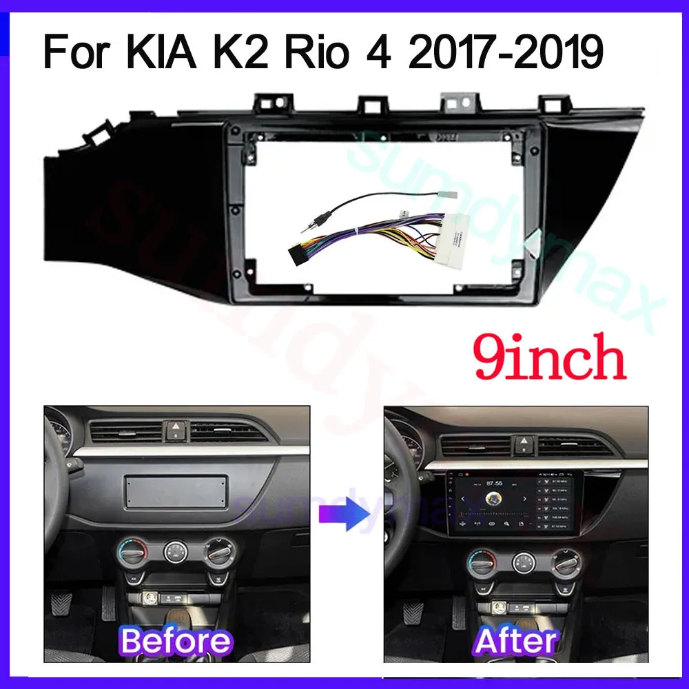 9 Inch Car Frame Fascia Adapter Android Radio Dash Fitting Panel Kit For KIA K2 Rio 4 2017-2019 car radio panel
9 Inch Car Frame Fascia Adapter Android Radio Dash Fitting Panel Kit For KIA K2 Rio 4 2017-2019 car radio panel