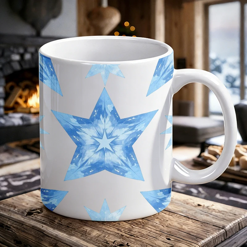 Blue Star of David Watercolor Ceramic Mug, Coffee Cup, Milk Cup, Office Tea Cup, Drinking Cup, Fade-Resistant, Gift for Friends
Blue Star of David Watercolor Ceramic Mug, Coffee Cup, Milk Cup, Office Tea Cup, Drinking Cup, Fade-Resistant, Gift for Friends