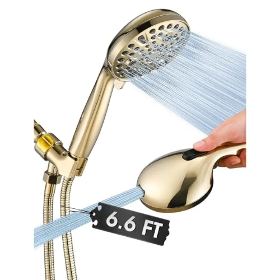 High Pressure 10 Setting Handheld Shower Head, 5" Detachable Showerhead Spray Built-in Power Wash to Clean Tub, Tile and Pets,
High Pressure 10 Setting Handheld Shower Head, 5" Detachable Showerhead Spray Built-in Power Wash to Clean Tub, Tile and Pets,