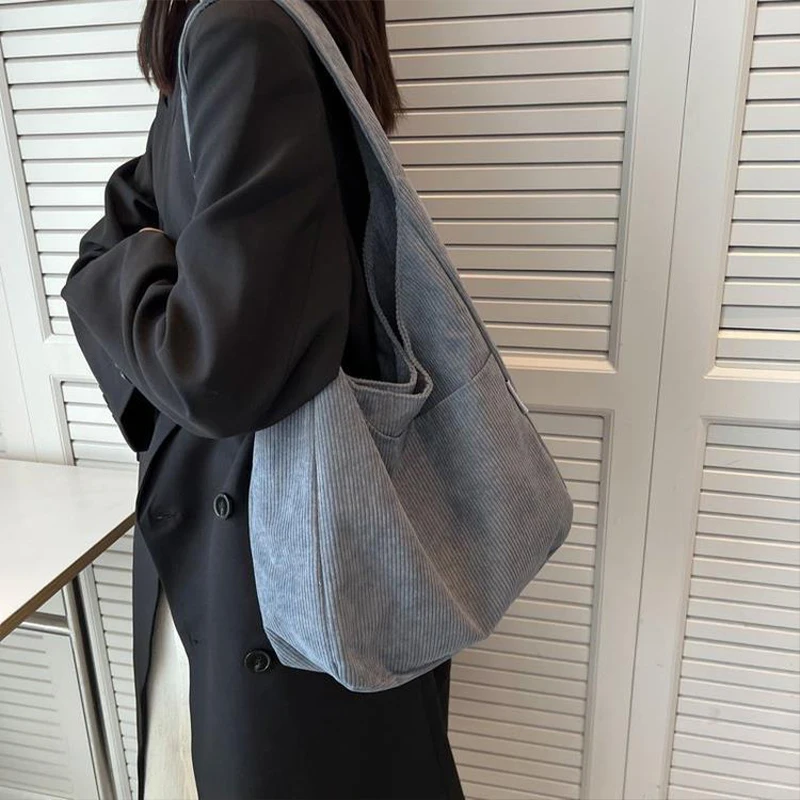 2025 Canvas Shoulder Women's Tote Bag Corduroy Simple Casual Large Capacity Designer Handbags For Women Travel Solid Shopper Bag
2025 Canvas Shoulder Women's Tote Bag Corduroy Simple Casual Large Capacity Designer Handbags For Women Travel Solid Shopper Bag