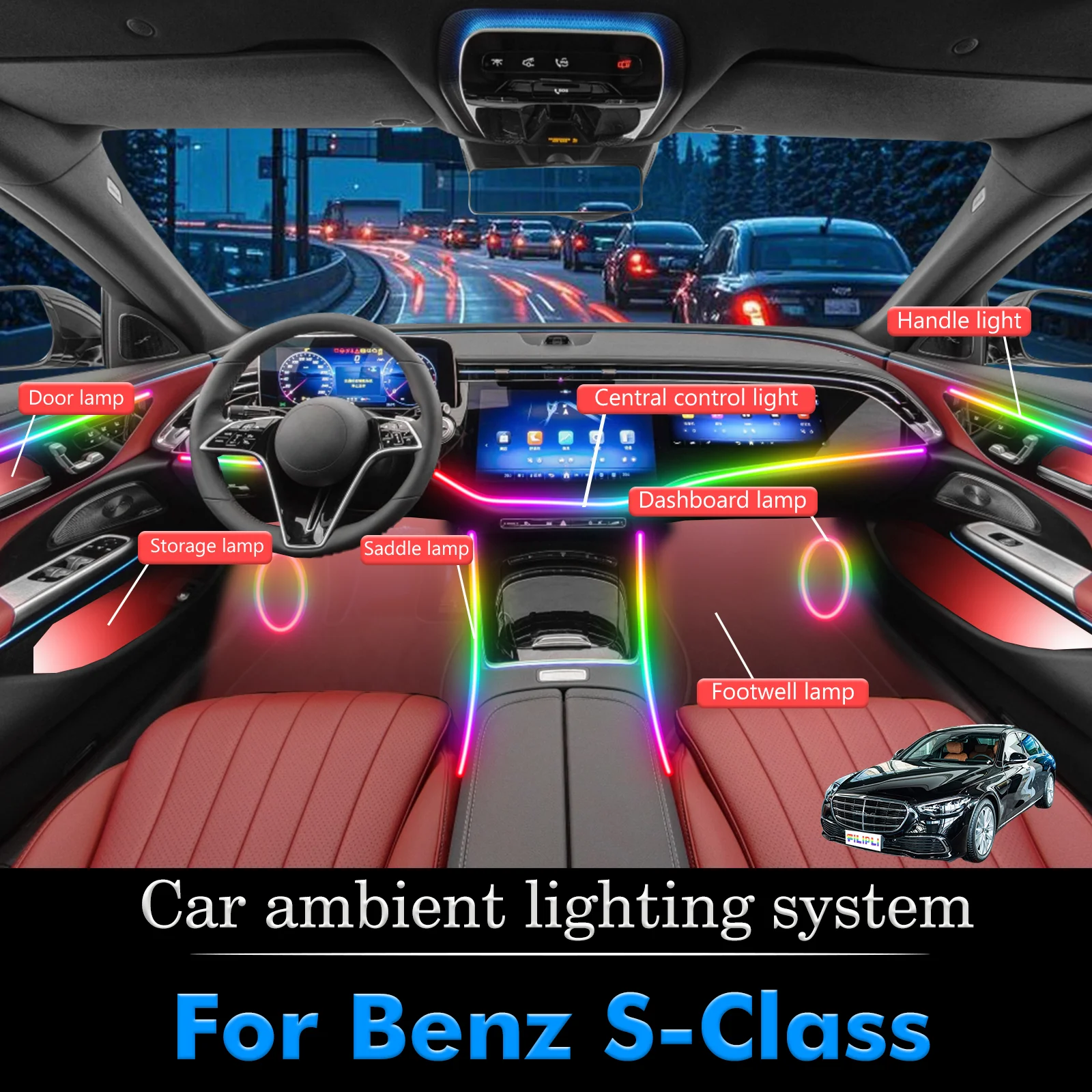 Для BenZ S-Class салон автомобиля декоративный окружающий свет RGB 64-цветный светодиодный умный пульт дистанционного управления энергосберегающий набор
Для BenZ S-Class салон автомобиля декоративный окружающий свет RGB 64-цветный светодиодный умный пульт дистанционного управления энергосберегающий набор