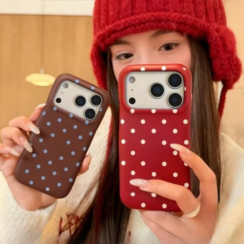 Cute Polka Dots Phone Case For Vivo Y78 Y78+ Y77 Y77e Y76s Y75 Y74s Y73s Y72 Y70s Y70t 5G Ins Style PU Leather Soft Cover
Cute Polka Dots Phone Case For Vivo Y78 Y78+ Y77 Y77e Y76s Y75 Y74s Y73s Y72 Y70s Y70t 5G Ins Style PU Leather Soft Cover
