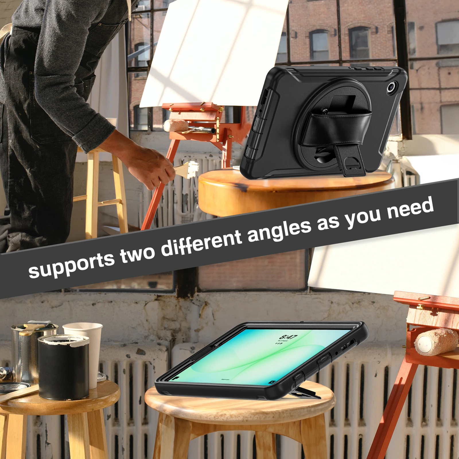 For Samsung Galaxy Tab A11 Case,8.7inch SM-X130/SM-X133/X135/ Shockproof Tablet Cover with Kickstand, Hand Strap, Stylus Holder
For Samsung Galaxy Tab A11 Case,8.7inch SM-X130/SM-X133/X135/ Shockproof Tablet Cover with Kickstand, Hand Strap, Stylus Holder