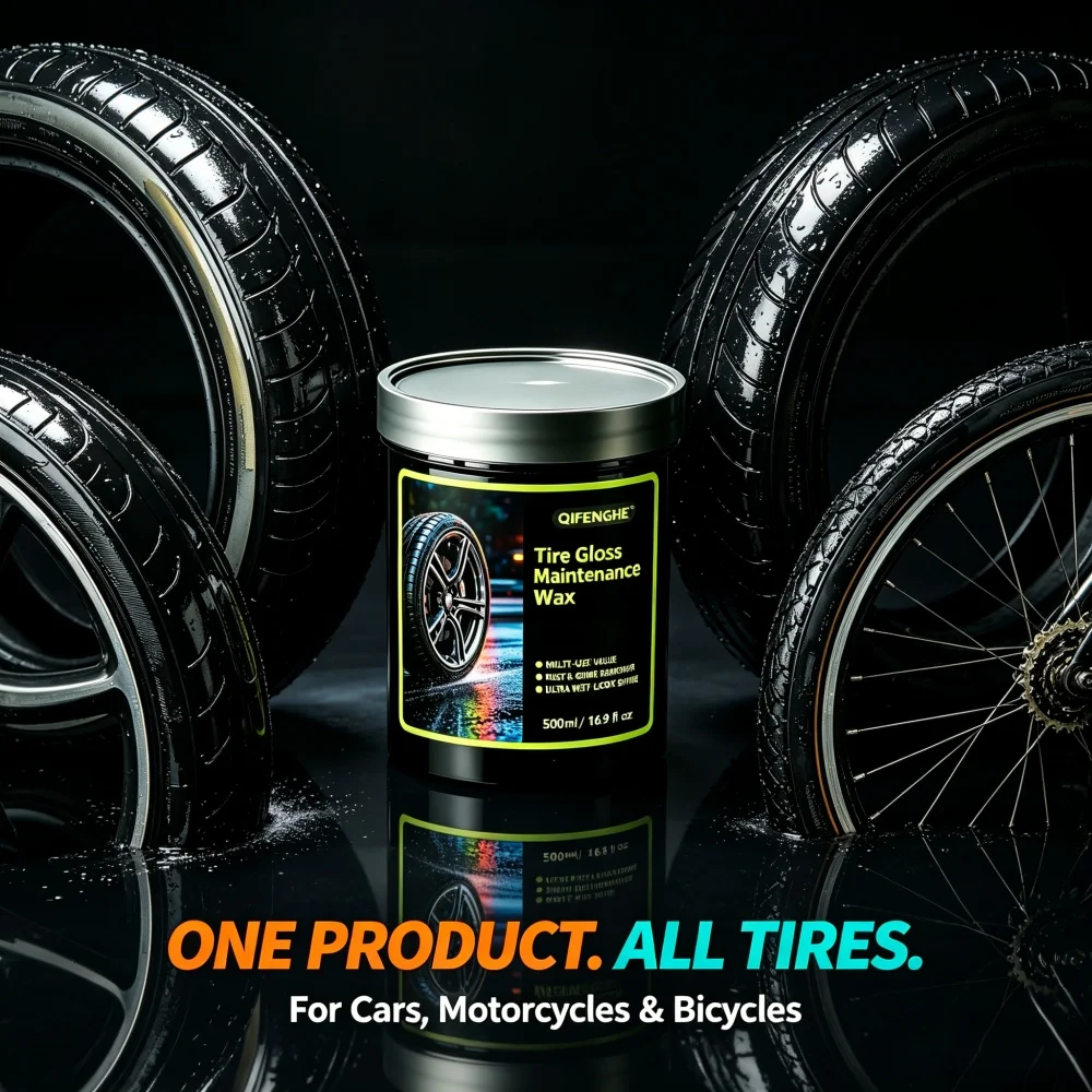 QIFENGHE Tire Gloss Maintenance Wax 500ml, Rust & Grime Remover, Ultra Wet-Look Shine & Protection
QIFENGHE Tire Gloss Maintenance Wax 500ml, Rust & Grime Remover, Ultra Wet-Look Shine & Protection